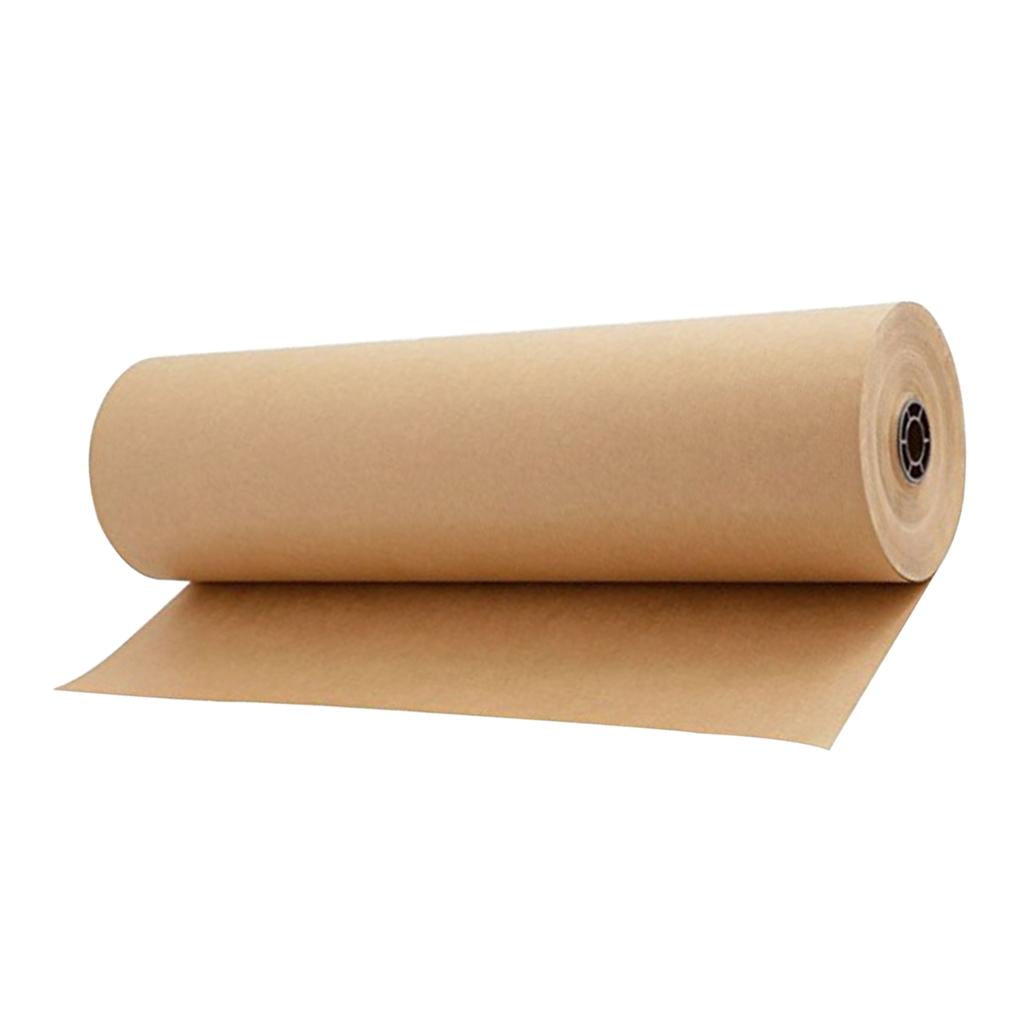 Milageto 30 Meter Brown Kraft Paper Roll for Handicrafts, Small Gift Packaging Paper Roll