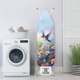thumbnail image 3 of Kuiaobaty Elastic Ironing Board Cover with Hook & Loop Fasteners, Polyester Spandex Non-Slip Breathable Iron Board Cover, 55" x 16", Hummingbird Daisy Blue, 3 of 5