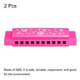 thumbnail image 3 of Uxcell Translucent Harmonica Assorted Colors 10 Holes Pink ABS Harp Mouth 2Pack, 3 of 6
