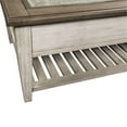 thumbnail image 2 of Bowery Hill Wood Grey Cocktail Table Rectangular Raised Panels, 2 of 8