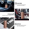 thumbnail image 3 of Leopard Print Insulated Stainless Steel Water Bottle with Straw & Cleaning Brush – 18 Oz | Leakproof, BPA-Free, 304 Stainless Steel, Wide Mouth, Travel Mug for Car, Gym, Office, 3 of 5
