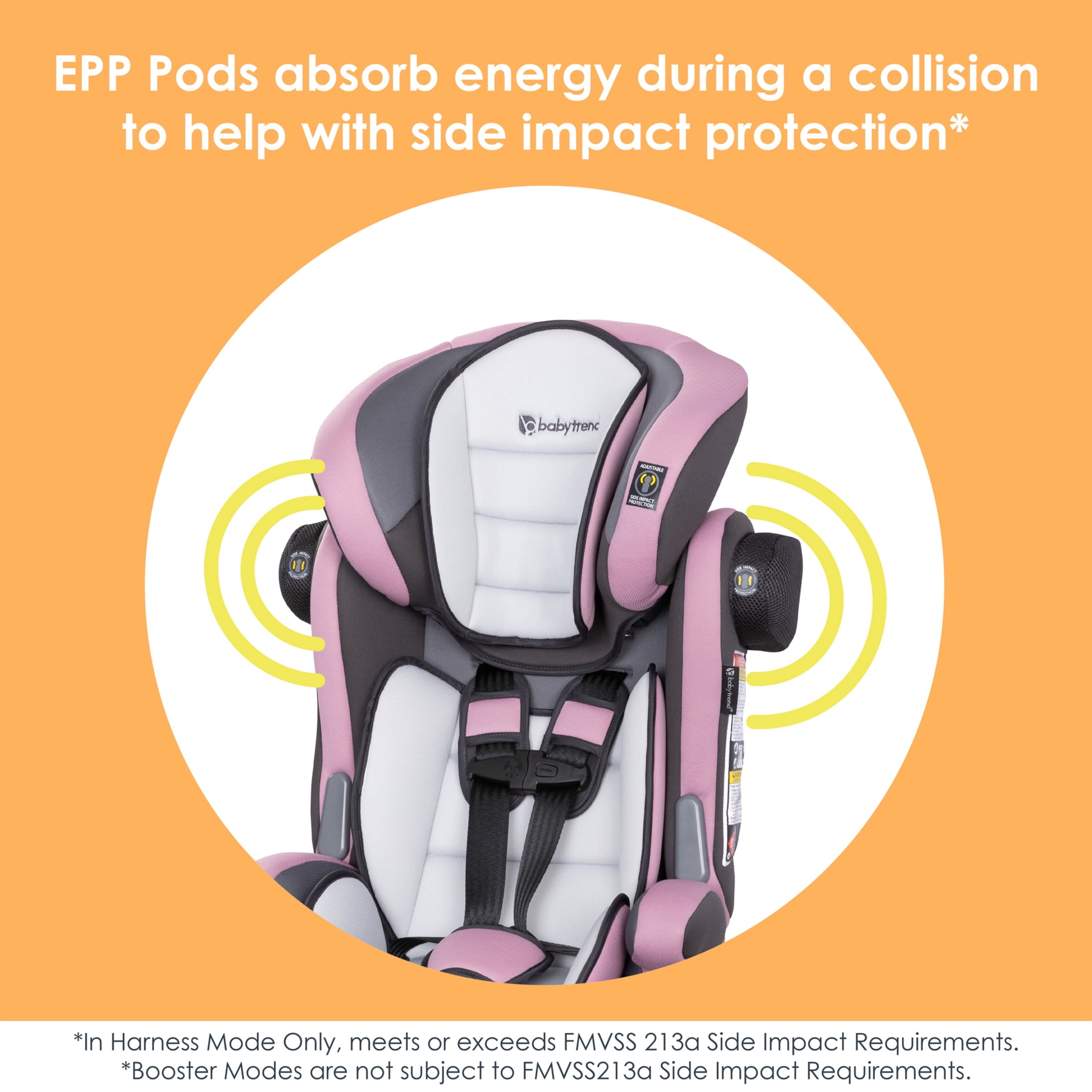 Baby Trend Hybrid SI 3-in-1 Combination Booster Car Seat with Side Impact Protection