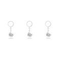 thumbnail image 2 of Youkk Teacher Keychains Bulk Heart-shape Key Chain with Smooth Stainless Steel Durable Rust Protection Charms Pendants D1270-1 3Set, 2 of 6