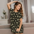 thumbnail image 3 of Naloa funny Retro Skull Print Women Nightgowns,Womens Loungewear,Short Sleeve Sleepwear,Comfy Ladies Nightdress, 3 of 6
