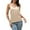 Beige, variant on Womens Spaghetti Strap V Neck Satin Camisole Sleeveless Soft Tank Top and 25th Birthday Tops for Women Woman Top Asymmetric Tunic Lacy Top Women All Tops Beach Tops for Women Big and Tall