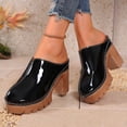 thumbnail image 4 of Mujeres Tacones Altos de Moda Casual Primavera Y Verano Color Sólido Cerrado-Pie Sandalias, 4 of 9