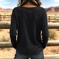 thumbnail image 4 of Womens Long Sleeve Fringe Trim V-Neck Blouse,Casual Loose Fit Boho Tops for Fall Winter Vacation Wear Black S, 4 of 4