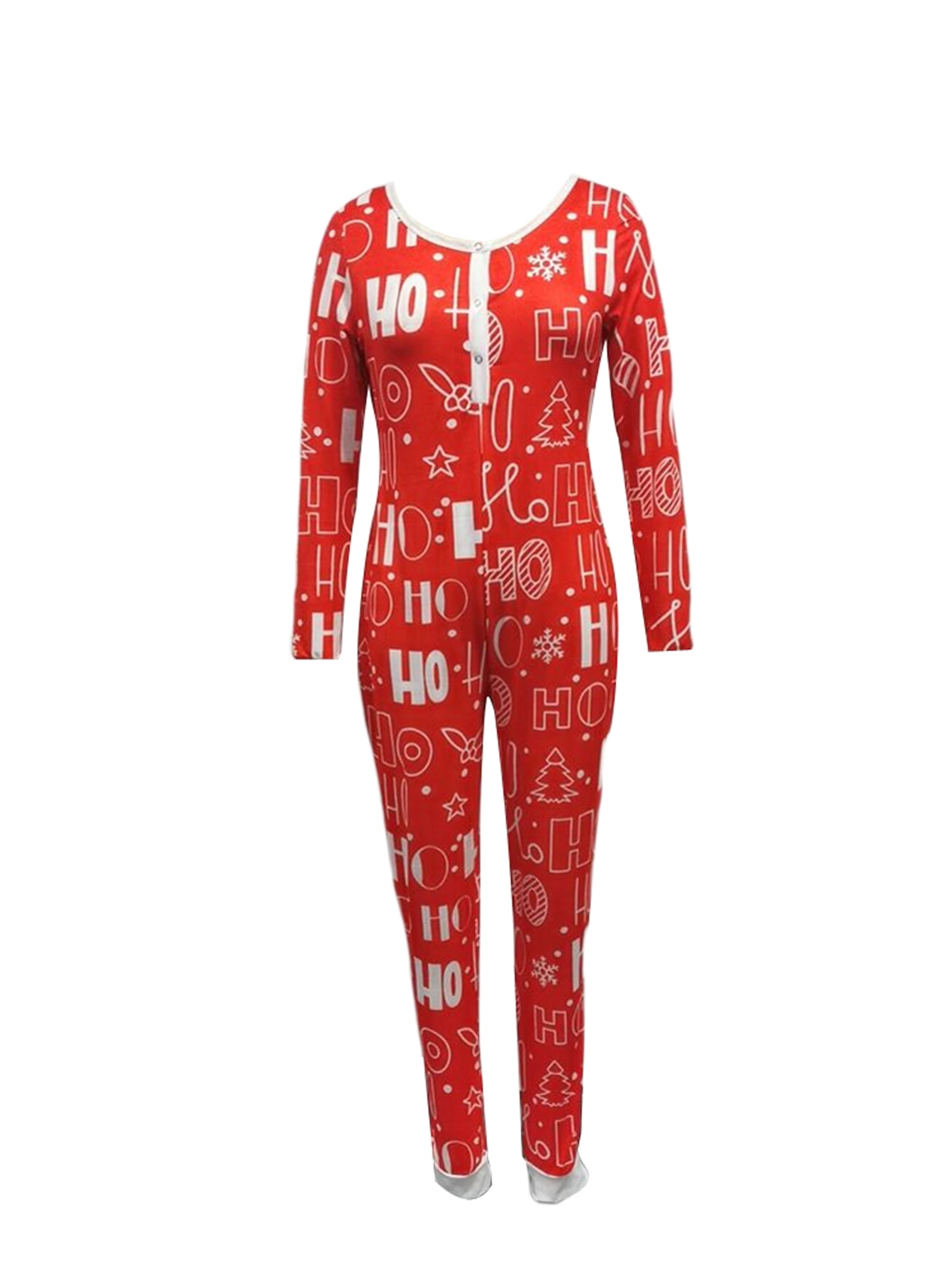 One Opening Womens Christmas Romper Elastic Letter Print Home Wear Sleeping Jumpsuit Walmart Com