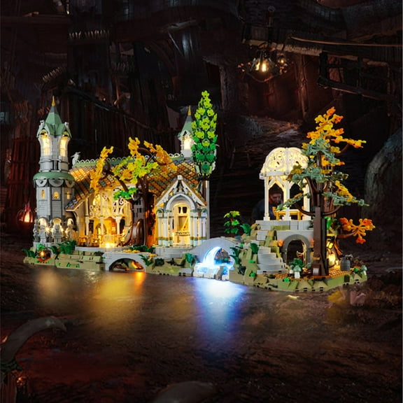 Q&C Lighting Led Light Kit Lighting Set Compatible With The Lego The Lord of the Rings Rivendelle 10316 Building Blocks Without Lego Set