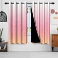 thumbnail image 2 of Nanqianyi Pink Orange Gradient Blackout Curtains With Diamond Pattern, 2 Panels Set, 42" W x 84" L, Grommet Drapes for Bedroom, 2 of 8