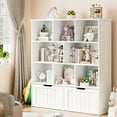 thumbnail image 3 of Vabches Toy Storage Organizer, Kids Bookshelf and Toy Storage with 2 Movable Drawers, White, 3 of 8