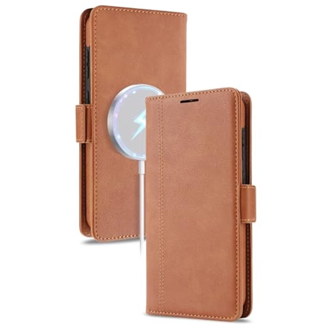 Case For Samsung Galaxy S26 Ultra/S26 Plus/S26, PU Leather Shell With Wireless Charging Non-Slip Stand Cover