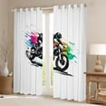thumbnail image 2 of jejeloiu Speed Game Black Out Curtains,Racing Motor Biker Curtains Pack of 2 (42x63 Each) For Men Women, 2 of 6