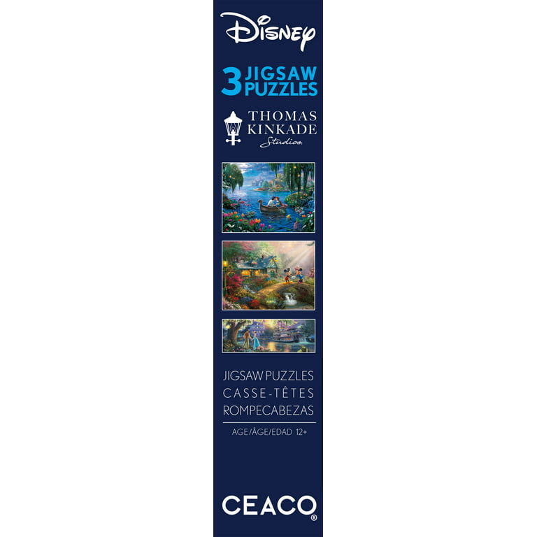 Ceaco 3-in-1 Thomas Kinkade Puzzles Disney Princess and the Frog 35048