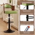 thumbnail image 2 of MOONMISS Swivel Bar Stools Set of 2, Wooden Kitchen Bar Chairs with Back, PU Leather Counter Height Barstools for Kitchen Island,, 2 of 6