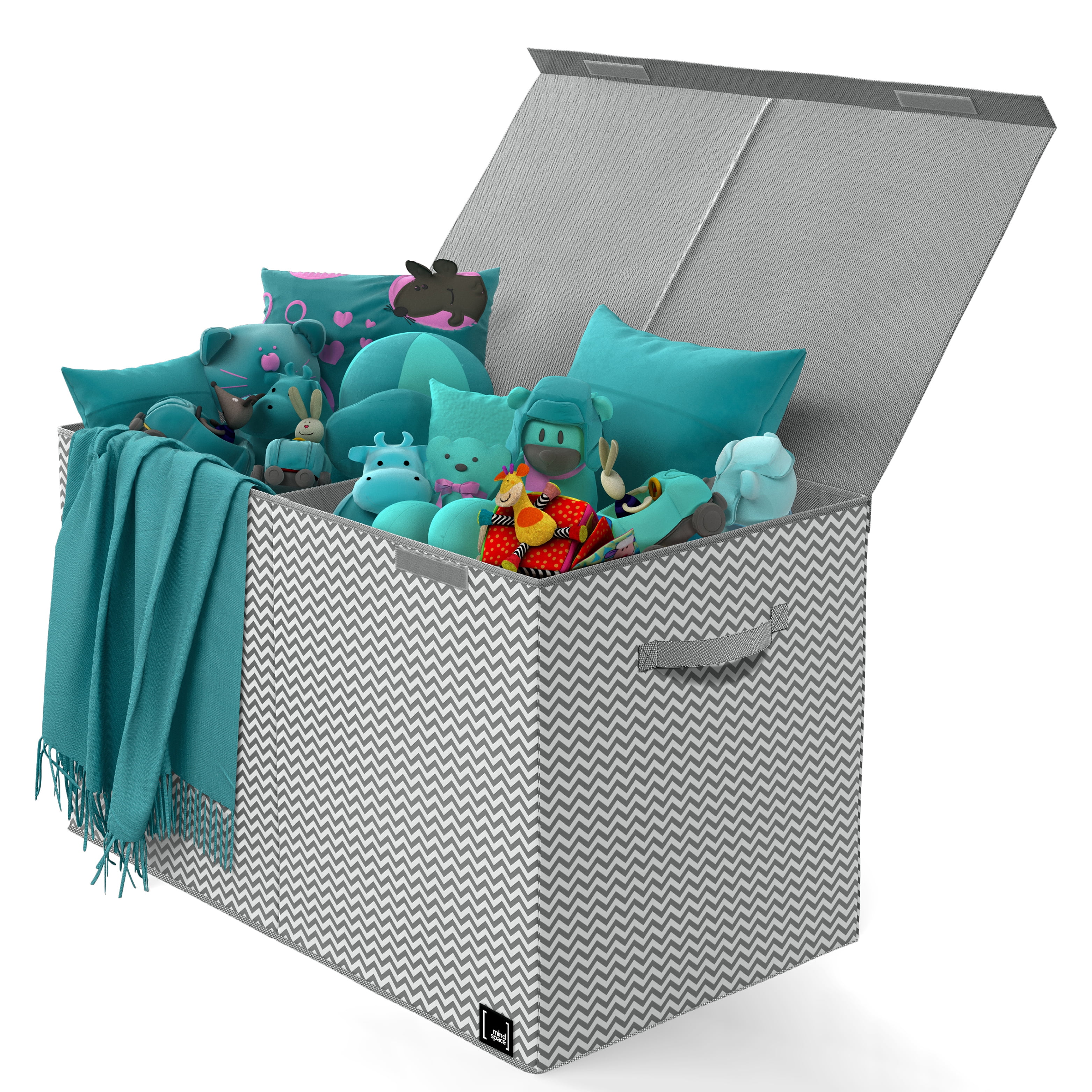 fabric toy chest with lid