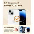 thumbnail image 2 of for iPhone 14 Case with Magnetic Ring Stand [Compatible with MagSafe],Full Camera Cover Protector with Screen Protector Shockproof Protective cover 14 phone case,White, 2 of 13