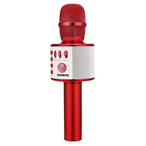 BONAOK Wireless Bluetooth Karaoke Microphone,3-in-1 Portable 