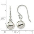 thumbnail image 2 of 925 Sterling Silver Hollow Polished Shepherd hook Earrings 19x9mm Wide Stud Earring for Women, 2 of 2