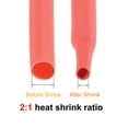 thumbnail image 5 of Uxcell Heat Shrink Tubing, Shrink Tube Cable Sleeve 3.3ft Red 1.57 in, 5 of 6