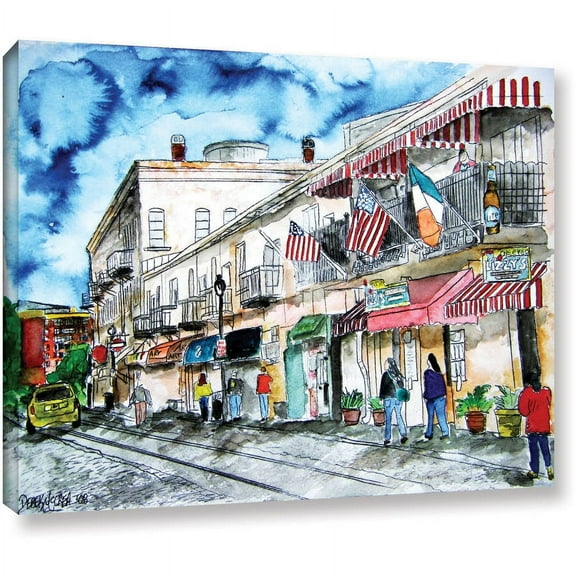 ArtWall Derek Mccrea "Savannah River Street" Gallery-wrapped Canvas