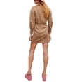 thumbnail image 2 of Maje womens  Ribeige Wool-Blend Mini Dress, T40, Beige, 2 of 3