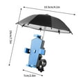 thumbnail image 3 of PBAZIH Bike Phone Holder with 360° Rotation, One Click Lock, Shock Absorption, Non-Slip Silicone Gel, Adjustable Viewing Angle, and Sunshade Umbrella for Bicycles, Electric Bikes, and Motorcycles, 3 of 5