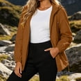 thumbnail image 5 of AherBiu Rain Jacket Women Packable Raincoats Long Sleeve Zip-Up Hooded Lightweight Softshell Jacket(XX-Large,Brown), 5 of 6