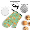 thumbnail image 3 of Honeii Cute Shiba And Pumpkins Pattern Oven Mitts and Pot Holders, Silicone Oven Gloves,500 F Heat Resistant Oven Mitts Sets, 4PCS, 3 of 6