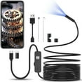 thumbnail image 1 of 10m Semi-Rigid Endoscope Camera with Light, 8.0mm Type C 6 LED, USB Inspection Camera Compatible with Android Phones Tablets, 1 of 4