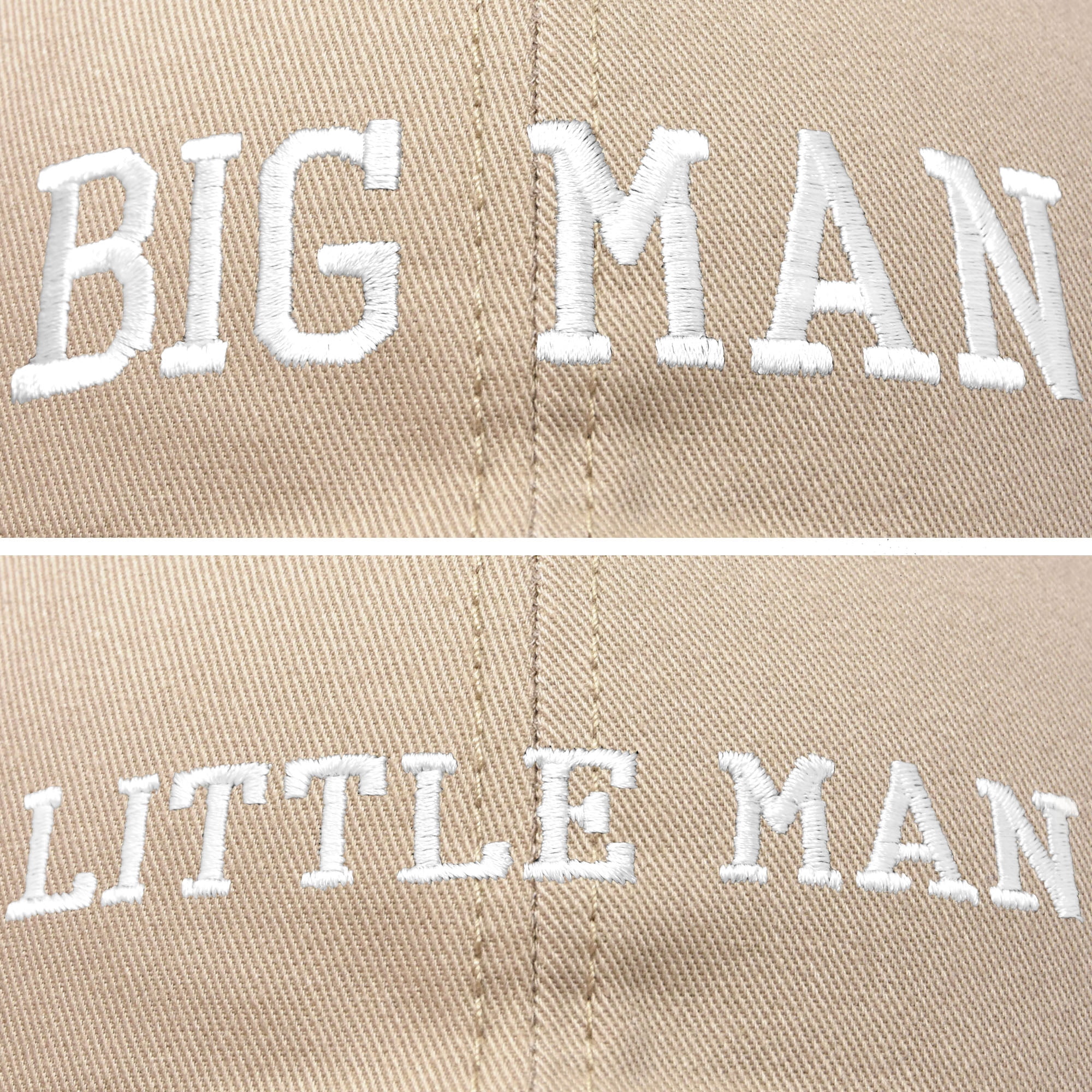 DALIX Big Man Little Man Hat Father Son Matching Cap Fun Gifts in Khaki