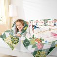 thumbnail image 4 of Feelyou Merry Christmas Child Full Size Comforter Sets, Cartoon Fairy Tale Bedding Comforter Set, Green Plaid Buffalo Reversible Bedding Sets, Breathable Home Decor, 3pcs, 4 of 8