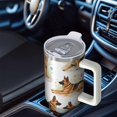 thumbnail image 6 of OBREWU German Shepherd Dogs with Flowers Tumbler with Handle and Lid,German Shepherd Dogs with Flowers 40oz Double Wall Vacuum Insulated Tumbler,Cups Gift for Women and Men, 6 of 7