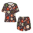 thumbnail image 4 of Picia Winter Holiday Christmas Pajamas Sets for Women Soft Short-Sleeved Pjs with Lounge Shorts Two Piece Sleepwear-4X-Large, 4 of 9