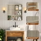 thumbnail image 1 of Bathroom Wall Cabinet Sliding Door Bathroom Cabinet 3 Layers Wooden Cabinet Wall-Mounted Cabinet One Open Shelf Floating Cabinet for Bathroom Toilet Bedroom Kitchen Storage Cabinet Original Oak, 1 of 13