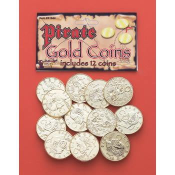Pirate Gold Coins Halloween Costume Accessory
