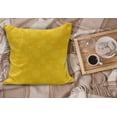 thumbnail image 2 of Yellow Fluffy Throw Pillow Cushion Cover, Sun Solar Hand Drawn Style Pattern with Little Spiral Spots Like Hot Summer Day Inspired, Rectangle Accent Pillow Case, 26" x 16", Yellow, by Ambesonne, 2 of 5