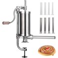 thumbnail image 1 of Sausage Stuffer, Stainless Steel Homemade Sausage Maker Vertical Meat Filling Kitchen Machine, Packed 8 Stuffing Tubes (2.5LBS/1.5L), 1 of 8