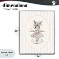 thumbnail image 4 of Stupell Industries Cottage Nursery Ballerina Bunny Striped Gray Framed Giclee Art, 24 x 30, by LSR Design Studio, 4 of 8