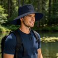 thumbnail image 5 of GSPCLAM Mens Sun Hats UPF 50+ Wide Brim Hat for Fishing Hiking, Lightweight Breathable Mesh Hat with Adjustable Chin Strap, 5 of 5