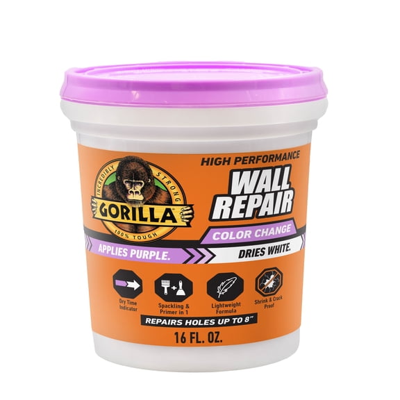 Gorilla Wall Repair Spackle Color Change 16 oz Tub