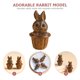 thumbnail image 5 of Pequeño conejo tallado en madera, adorno decorativo DIY para llavero o collar, 5 of 8