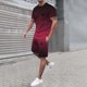 thumbnail image 2 of Playeras De Compresión Para Hombre, Conjunto De Dos Piezas De Camiseta Y Pantalones Cortos De Manga Corta Con Estampado Completo De Alemania Para Hombre Y Conjunto De Camisa Y Pantalón Corto., 2 of 4