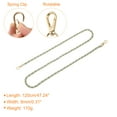 thumbnail image 2 of Uxcell Purse Chain Strap, 47" Leather Iron Flat Chain Strap Handbag Chains Purse Straps for Shoulder Bags and Cross Body Bags Replacement Strap (Gray Strap + Gold Chain), 2 of 7