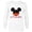 White, variant on Disney Mickey Mouse Red Shorts Icon Little Bro Family- Long Sleeve T-Shirt for Men - Customized-White