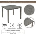 thumbnail image 5 of 5 Piece Modern Dining Table Set, Industrial Wooden Kitchen Table and 4 Chairs for Dining Room Kitchen, Wooden Square Table and Plush Seats Chairs, Saving Space, Easy to assemble, Grey, 5 of 7