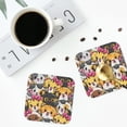 thumbnail image 5 of Disketp Cute Cat Cartoon Funny Coasters,6 Pcs Leather Coasters With Holder, Perfect Housewarming Hostess Gifts,Protect Furniture From Water Marks Scratch And Damage, 5 of 9