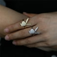 thumbnail image 3 of Personalized Rabbit Micro-Set Opaline Rock Hip-Hop Ring, 3 of 4