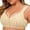 beige, variant on Plus Size Women's Front Closure Bras - Floral Comfort Breathable U-Back Design Brs with Wide Adjustable Straps, No Underwire & No Padding One-Piece Everyday Bras, XL-7XL
