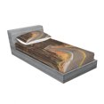 thumbnail image 3 of Fall Bedding Set with Sheet & Covers, Curvy Roadway Through the Forest Smokey Mountains Change of Seasons Traveling, Printed Bedroom Decor 2 Shams, 4 Sizes, Multicolor, by Ambesonne, 3 of 3